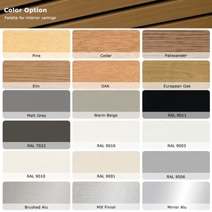 Aluinum木纹线性挡板天花板装饰金属铝条天花板瓷砖 - Product Image 3