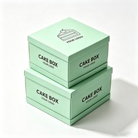 Boîte à gâteau haute pour anniversaire en matériaux recyclables, boîte alimentaire à emporter pour fêtes et mariages, vente en gros, boîte à biscuits personnalisable avec logo pour cadeaux