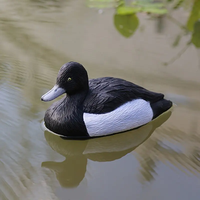 Décoy de canard à col rond en plastique noir et blanc, decoy de chasse artificiel en PE pas cher pour la décoration de jardin