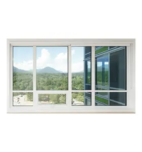 Ventana corredera de alta calidad, ventana deslizante grande de vidrio y aluminio, para fotos, proveedor de China