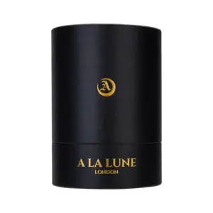 Caixa de cartão do cilindro preto personalizado para garrafas de perfume de luxo caixa redonda de laminação fosca com inserção