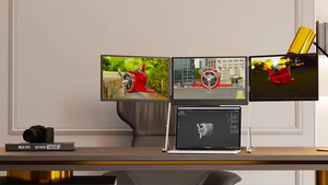 Moniteur triple écran 15,6 pouces 1920x1080p IPS USB-C Écran tactile portable pour programmeurs, traders et analyseurs financiers - Product Image 5