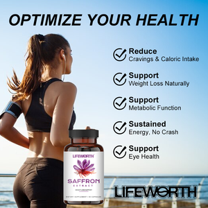 LIFEWORTH 순수 사프란 추출물 식욕 억제제 체중 감량 신진 대사 부스터 다이어트 여성과 남성을위한 - Product Image 2