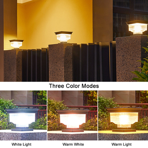 <span class=keywords><strong>Lampe</strong></span> solaire à LED intelligente à commande <span class=keywords><strong>automatique</strong></span> pour poteau de colonne de jardin extérieur à haute conversion, pour <span class=keywords><strong>portail</strong></span> principal - Product Image 4