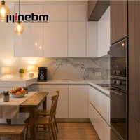 Sistem Kabinet Dapur Modern High Gloss dengan Finishing Melamin Modern untuk Dapur Modular, Renovasi Lemari Dapur