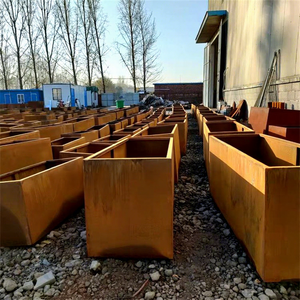Pot de jardinières en métal durable léger et personnalisé en acier Corten pour la maison et le jardin - Product Image 2