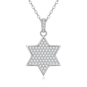 Fashion Eco-friendly Copper 14k Gold Filled Jewelry Iced Out Hip Hop Full Diamonds <b>Star</b> Pendant Necklace for Women - Product Image 3