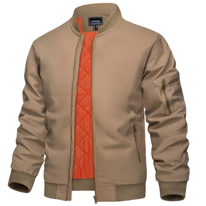 Moins cher 100% Polyester <span class=keywords><strong>homme</strong></span> <span class=keywords><strong>hiver</strong></span> Bomber coupe-vent veste avec poches zippées vêtements de travail imperméable épais manteaux - Product Image 5