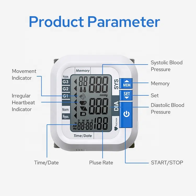 Wholesale TRANSTEK blood pressure monitor digital BP cuff upper arm rechargeable usb blood pressure monitor