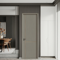 Portes intérieures modernes et écologiques en bois massif pour salles de bains Chambres à coucher Villas Appartements et hôtels Finition peinte Ouverture par poussée