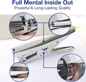 Engrapadora Metálica 24/6 de Alta Resistencia con 1000 Grapas y Removedor de Grapas, Juego <span class=keywords><strong>para</strong></span> 20 Hojas, <span class=keywords><strong>para</strong></span> Oficina, Trabajo, Estudiantes y Profesores - Product Image 4