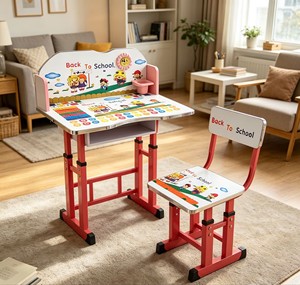 Set Tavolo e Sedie per <span class=keywords><strong>Bambini</strong></span> RHS-DC10 con Piano Bifacciale e Vano Portaoggetti, Scrivania per Attività <span class=keywords><strong>Bambini</strong></span>, Arredamento per Asilo Nido - Product Image 3