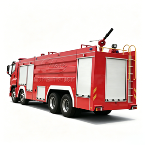 Camión de Bomberos Municipal Isuzu 8x4 de 20000L para Arabia Saudita, con Aire Acondicionado, Especificaciones GCC, Camión de Bomberos de Polvo Seco de 18 Toneladas para el Calor del Desierto - Product Image 1