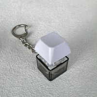 Black Transparent Plastic Glowing Single Key Color Square Keycap Universal DIY Mechanical Keyboard Stress Relief Pendant
