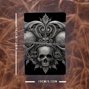 Quyến rũ kết thúc handmade máy tính xách tay tuyệt vời cho công việc phác thảo và sự kiện đặc biệt trình bày với với hộp sọ với hoa trang trí công phu M - Product Image 4