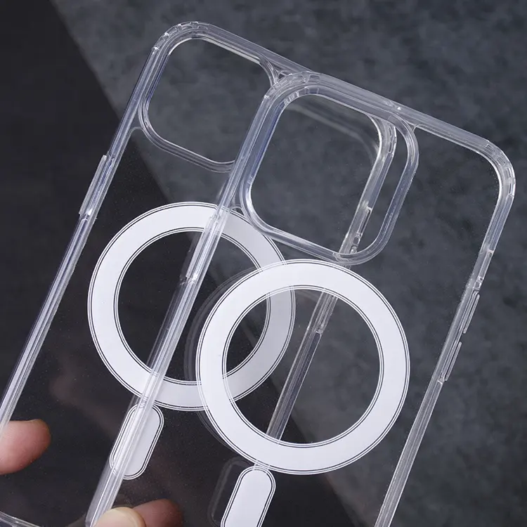 Shockproof Clear Magnetic Case for iPhone 13 14 MagSafing Case Support Wireless Charging Phone Cases for iPhone 11 and 12 series