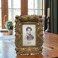 Cadre photo ancien design européen Chevalet Vintage Home Decor Tenture murale de table Affichage Matériau en résine Style rétro 4x6/5x7