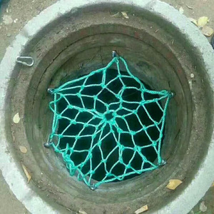 Manhole Cover Protection Mesh Grass Green Circular Polyethylene Net For Sewage Drainage Safety Guarding - Product Image 3