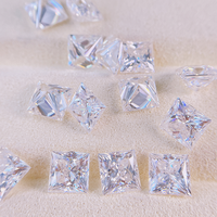 Vente en gros de Moissanite de laboratoire Princess Cut créée 3x3mm-11x11mm D couleur avec jeu de couleur/feu pour la fabrication de bijoux