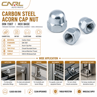 Tuerca de Cabeza de Acero al Carbono DIN1587 con Base Hexagonal, Fijación Roscada para Ensamblaje Industrial, Venta al por Mayor, Suministro de Hardware OEM a Granel