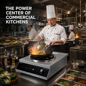 Cuisinière à induction concave commerciale 5000W 110V 220V, plaque de cuisson robuste pour wok, idéale pour restaurant chinois et cuisine commerciale asiatique - Product Image 5