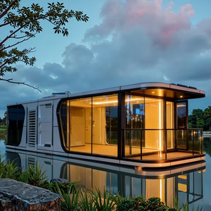 Modern, şık ve lüks tasarım taşınabilir prefabrik ev çelik yapı ayrılabilir mobil uzay kapsülü ikamet - Product Image 2