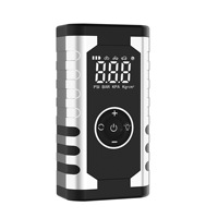 Compresseur d'air portable 12V avec manomètre numérique, pompe à air automatique, démarreur de secours et lampe de survie pour voiture, moto, vélo et ballons