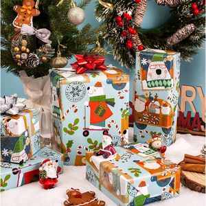 MAYPLUSS Christmas Gift <b>Wrapping</b> <b>Paper</b> 17 Inch X 33 Feet Polar Bear Snowman Design Eco-Friendly Craft Use - Product Image 5