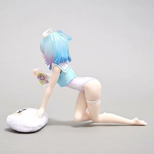 12CM Manga Figurine Statues <span class=keywords><strong>Bleu</strong></span> Archive Alona <span class=keywords><strong>ARONA</strong></span> Agenouillé Sexy Filles Dessin Animé Figura PVC Anime Figure Cadeau Jouets - Product Image 5