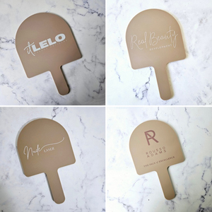 Miroir à main en acrylique avec logo personnalisé, cadeau d'affaires, miroir à main en acrylique à une face, accessoire <span class=keywords><strong>photo</strong></span> pour médias sociaux, miroir esthétique compact - Product Image 6