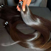 Cabello Humano Chino Virgen Sin Procesar, Grado 15A, Mechones Dobles Cosidos a Máquina, Suaves y Brillantes, Todos los Colores, Venta al Por Mayor