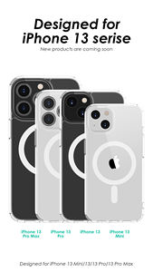 Étui de téléphone magnétique transparent de luxe pour <span class=keywords><strong>iPhone</strong></span> <span class=keywords><strong>13</strong></span> 14 15 16 17 Pro Max, <span class=keywords><strong>coque</strong></span> arrière en TPU PC antichoc, accessoires pour téléphone portable - Product Image 6