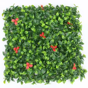 Longstar Gardenia Feuille Pelouse Artificielle En Plastique Verdure Mur Pelouse Extérieur Décoration Murale Projet Verdissement Plante Murs