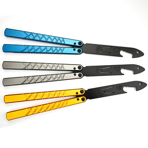 Couteau multifonction Lame pliante Couteau en acier 440c Pratique de la formation Habileté Lame non affûtée Manche en aluminium Couteau à outils EDC - Product Image 2