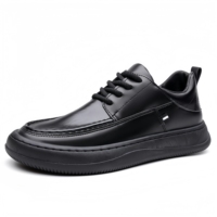 Chaussures décontractées rétro imperméables en PU pour hommes 2026 – Polyvalentes, semelle ultra-souple, anti-odeur, respirantes, fines, pour le trajet quotidien, style britannique