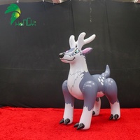 So Lovely Hongyi Jouet animal de cerf gonflable en plastique PVC gris personnalisé