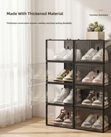 Kundenspezifische Logo PP Schuh-Sneaker-Aufbewahrungsbox mit Klarsicht-Frontklappe für Wohnzimmer und Schuhregal