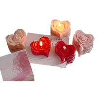Großhandel Handgemachte Aromatherapie Herzförmige Rosenkerzen Hochzeitsgeschenke Blumenförmige Personalisierte Duftkerzen