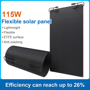 Haute qualité 115W anti-fissure HPBC cellule ETFE panneau solaire Flexible IP67 étanche noir complet pour la maison balcon et bateau - Product Image 2