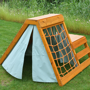 Kinder Houten Speelset Game <span class=keywords><strong>House</strong></span> Met Ladder Glijbaan En Schommel Buitenspeeltuin Voor Kinderen - Product Image 2