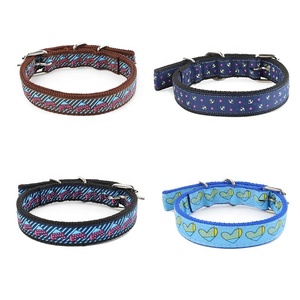 Kerah leher nilon kualitas tinggi untuk anjing penuh warna cetak lucu layanan kustom semua musim tali hewan peliharaan dibuat dengan bahan paduan - Product Image 1