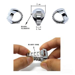 <span class=keywords><strong>Montre</strong></span> minimaliste vintage, petit doigt, bague, cadran quartz, élastique, réglable, mini montres en acier - Product Image 4