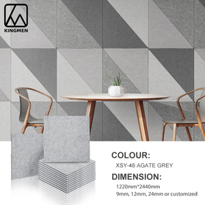 Materiale fonoassorbente del soffitto della parete di KINGMAN vari colori facoltativi ha fatto la fibra di poliestere per il magazzino della camera da letto del salone - Product Image 3