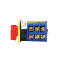 LW5-H12 3P 63A 1-0-2 Interruptor Selector Rotativo de Leva IP41 con Rotación de 180°, de Plástico y Metal, para Instrumentos, 690V 100000