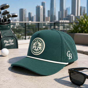Casquette de golf plate en silicone avec logo, cinq panneaux, personnalisable, haute qualité, faible MOQ, bandeau anti-transpiration à scratch, protection solaire, durable, pour homme - Product Image 3