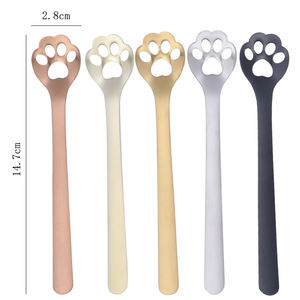 Venta al por mayor Mini Metal Gato Garra Postre Cuchara de café Banquete DE BODA Personalizado Acero inoxidable Plata Oro Pequeña Cuchara de té para el hogar - Product Image 2