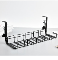 Support de rangement pour câbles électriques en métal à fixer sous le bureau sans perçage