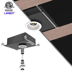 Chống-Glare Downlight 4Inch 30W Thay Đổi Độ Sáng Trần COB LED Vuông Vách Ngăn Downlight Cri 90 + 5Cct Có Thể Điều Chỉnh Downlight - Product Image 5