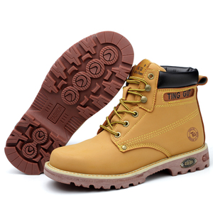 Zapatos de Seguridad Industriales para Hombre, de Cuero, Tobillo Alto, Antideslizantes, Impermeables, con Puntera de Acero - Product Image 3