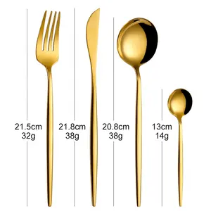 Factory Wholesale Business Gifts Portugal Metal Bulk Catering Spoon Sets Metal Stainless Steel Cutlery Set